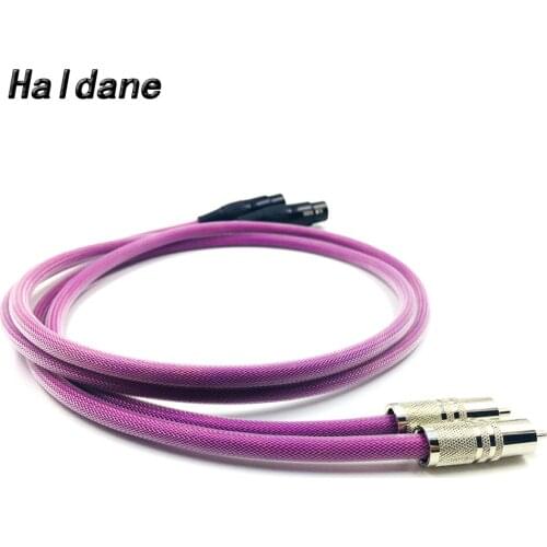 Haldane Pair Rhodium Plated 2RCA Male to 2XLR Female Cable XLR Balanced Reference Interconnect Audio Cable with XLO HTP1 Cable