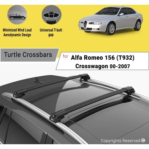 BARS FOR ALFA ROMEO 156 CROSSWAGON (T932) 2000 - 2007 ALUMINUM ALLOY SIDEBARS CAR ROOF RACK LUGGAGE CARRIER CROSSBAR