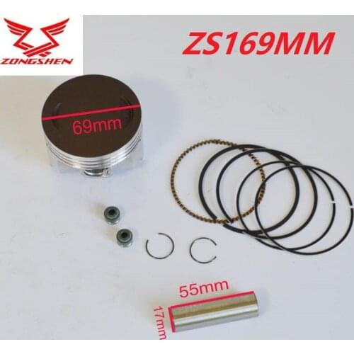 Zongshen 250cc water cooled engine Piston kit 69mm Piston ring Set 250cc engine piston pisiton ring set