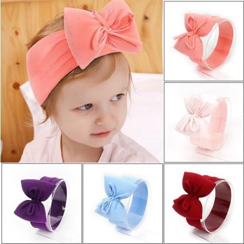 2020 2PCS 10colors Bow Headband Hot Sale NEW Little Princess Baby Fashion Headwear Accessories Hair Ring Cotton Soft