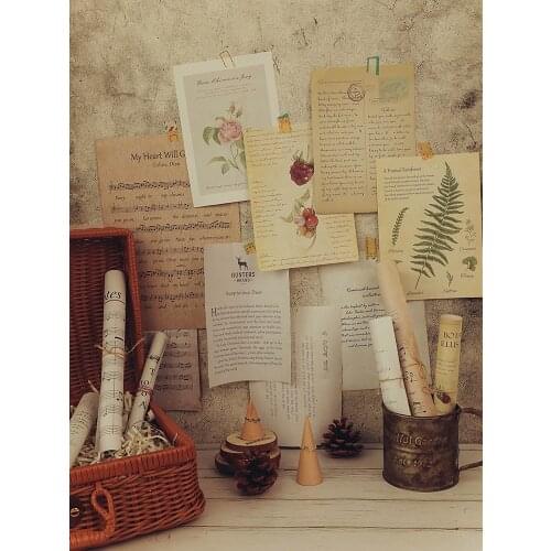 Retro props old English music paper photo background ins photo props photography shooting background paper