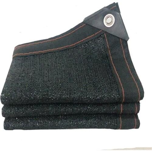 Outdoor Black Sun Shelter Mesh HDPE Shade Net With Hang Hole for Camping Hiking Garden Greenhouse Car Roof Shade Cover Awning