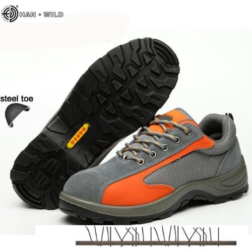 Safety Work Shoes For Men Leather Breathable Casual Labor Protection Anti-Smashing puncture Boots Mens Steel Toe Shoe