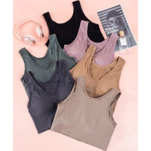 Women Sport Bra Crop Top Outer Wear Tube Tops Female Push Up Bralette Seamless Sport Fitness Top Breathable Backless Sportswear