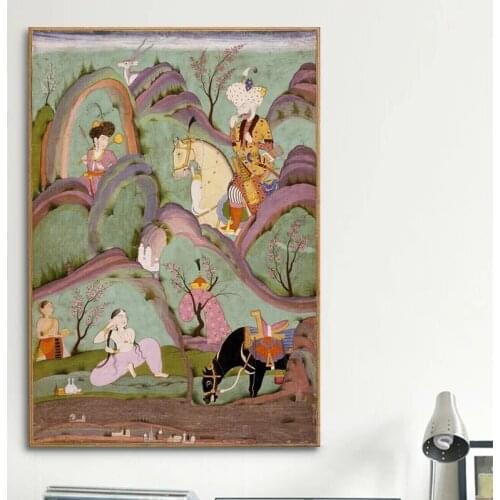 1 Pcs Canvas Painting Islamic Animal Human Home Decoration Wall Art Picture Prints Modular Modern Frame Poster For Living Room