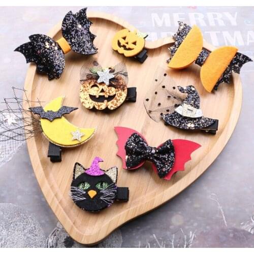 1PC Christmas Children bat clip shoes Clips Hairpins Dress-up Costume Halloween Cosplay Party Hair Diy Headwear Accessories