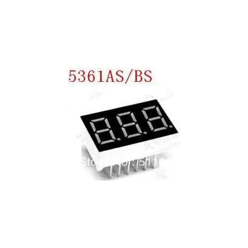 10 PCS LD-5361AS 3 Digit 0.56" RED 7 SEGMENT LED DISPLAY COMMON CATHODE