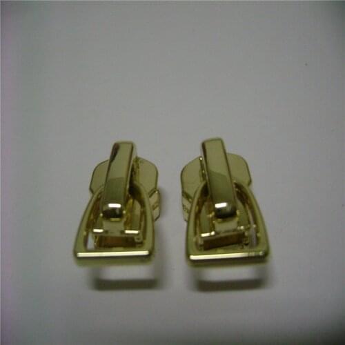 10pcs/lot 5# Ykk Zipper Head Slider Puller for Metal Chain Bright Gold Silver Leather Boots Bag Sewing Accessories