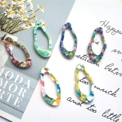 10pcs/lot new creative acrylic resin irregular geometric charms connectors for diy earrings hangings jewelry making accessories