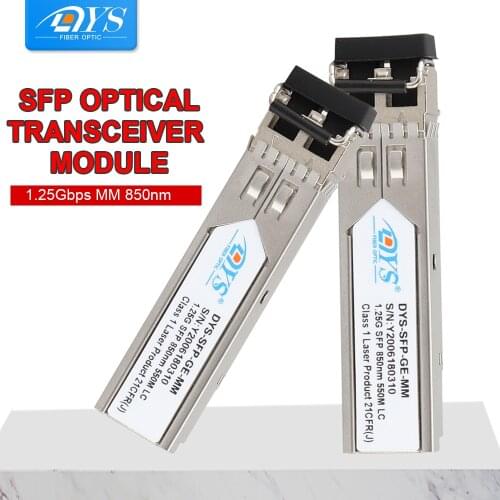 10pcs SFP Transceiver 1.25G 850nm 550m Dual LC Mini GBIC Module Industrial Grade Multimode SFP
