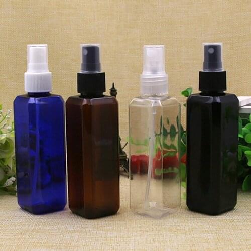 100ml Black Square Aluminium Spray Head Bottle Fine Mist Spray Plastic Cosmetics Bottle 10pcs/lot