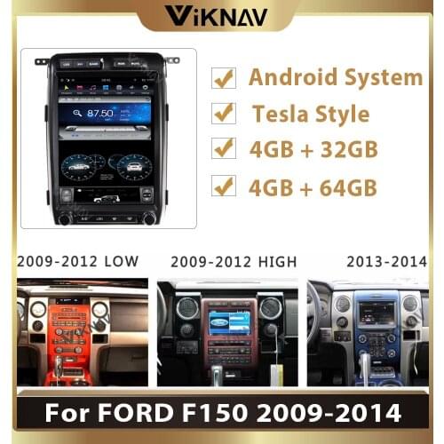 13 inch vertical HD screen Android System Car Multimedia DVD Player For-FORD F150 2009-2014 Auto radio player GPS Navigator