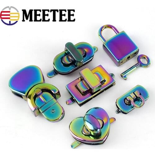 2/4pcs Colored Metal Turn Twist Lock Lock Snaps Buckles For DIY Handbag Bag Purse Hardware Closure Clasp Parts Accessories