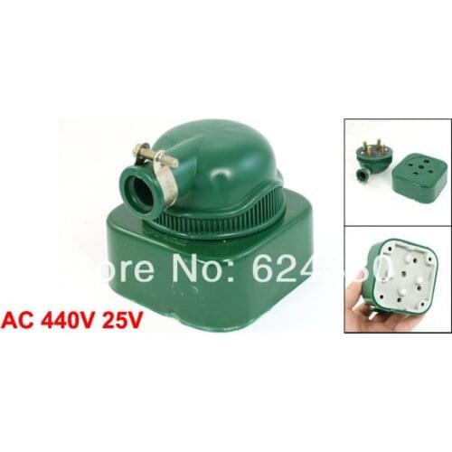 AC 440V 25A Green Round Pin Three 3 Phase Four 4 Wire 3P4W 3P 4W Rewireable Industrial Plug Socket Set