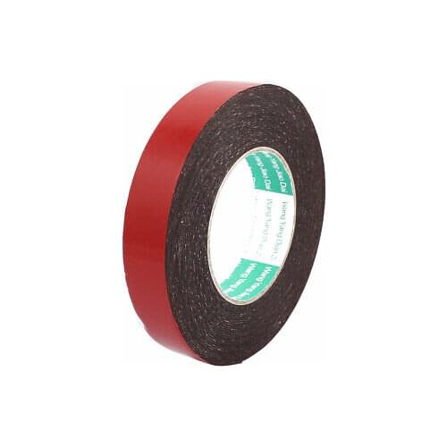 25mm x 1mm Car Self Adhesive Shock Resistant Foam Tape Red 10 Meters Length