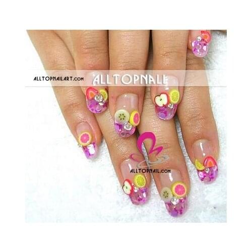 EMS Free shipping - 40000pcs Mix Polymer Clay canes Slices Nail Art Canes Slices