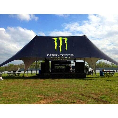 Big 14m x 19m Double Top PVC Star Trade Show Shade Outdoor Promotion Advertisement Party Wedding Event Races and Sports Tent
