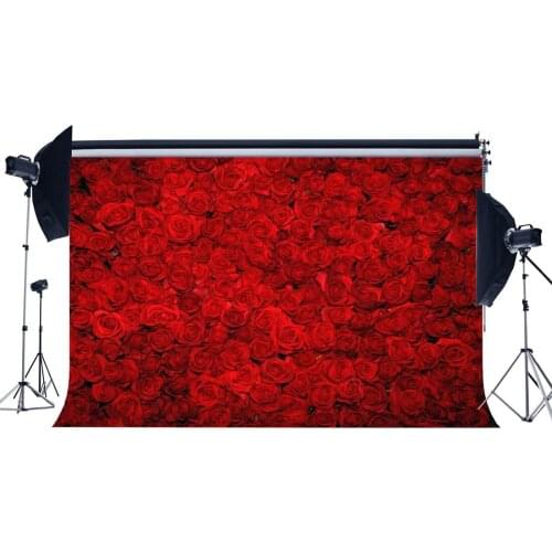 Valentines Day Backdrop Photography Backdrops Blooming Fresh Floral Red Rose Flowers Wedding Background
