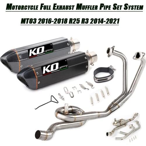 For Yamaha MT-03 2016-2018 yzf-R3 yzf-R25 2014-2021 Refit Original Lossless Full Exhaust Muffler Pipe Set System Silp on