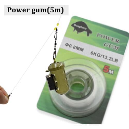 5m Carp Fishing Line Accessories Elastic Power Gum For Fishing Stop Knot Absorber Chod Hair Rigs Fishing Tackle Carp Equipment