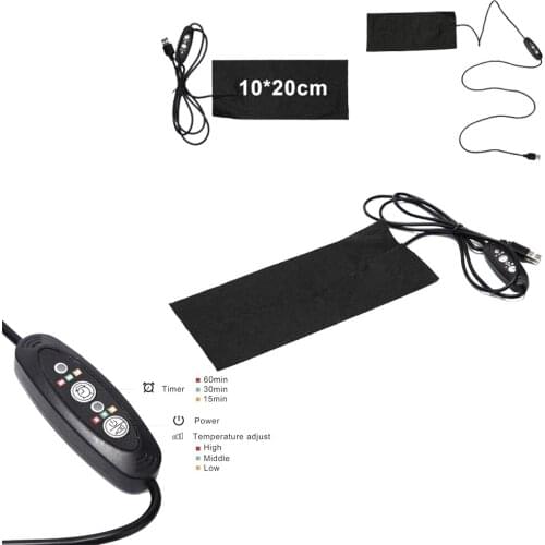 USB Electric Heating Pad 3 Gear Adjusted Temperature DIY Thermal Vest Jacket Clothing Gloves Shoes Heated Pads