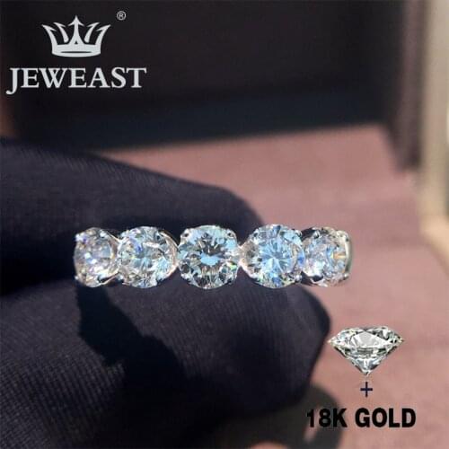 Natural Diamond 18K Gold Pure Gold Ring Beautiful Gemstone Ring Good Upscale Trendy Classic Party Fine Jewelry Hot Sell New 2020