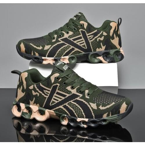 MIlitary Green Men Hiking Camouflage Work Shoes Unisex Mesh Ourdoor Rock Climbing Sneakers Women Autumn Trekking Hunting Boots