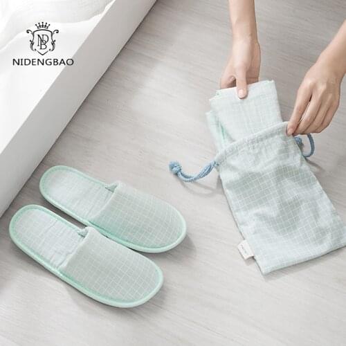 Fashion Men Women Slippers Hotel Travel Spa Slippers Portable Folding House Disposable Home Guest Indoor Slippers Droshipping