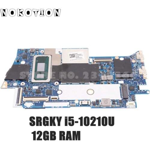 NOKOTION FYG41 NM-C431 5B20S43033 For Lenovo C740 C740-15IML Laptop Motherboard 15 inch SRGKY I5-10210U 1.6Ghz 12G RAM