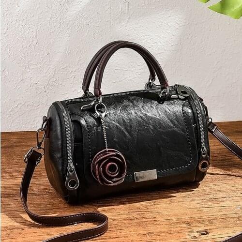 New flowers Pendant Handbag Womens fashion Boston bags single shoulder bag ladies crossbody bag PU messenger bag women bag