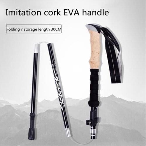 Hiking sticks trekking poles aluminum alloy walking sticks camping hiking sticks telescopic folding walking sticks