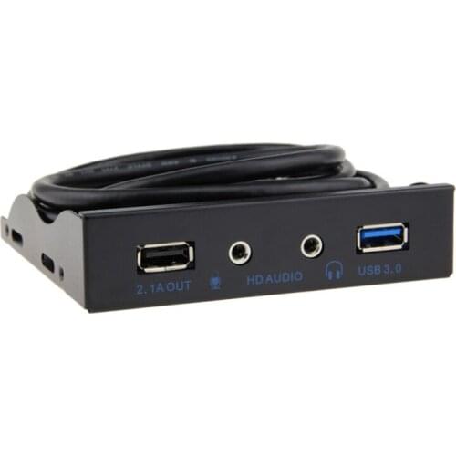 USB3.0 port 13.5 inches of metal front panel USB Hub with a USB2.1A charging port / 1 HD audio interface / 1 microphone port