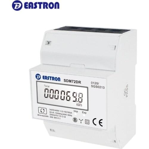 SDM72DRMID, 10(100)A, 220/230V 3 Phase 4 Wire Energy Meter,Reset Function; Total Energy Partial Energy Total Power, Pulse Output