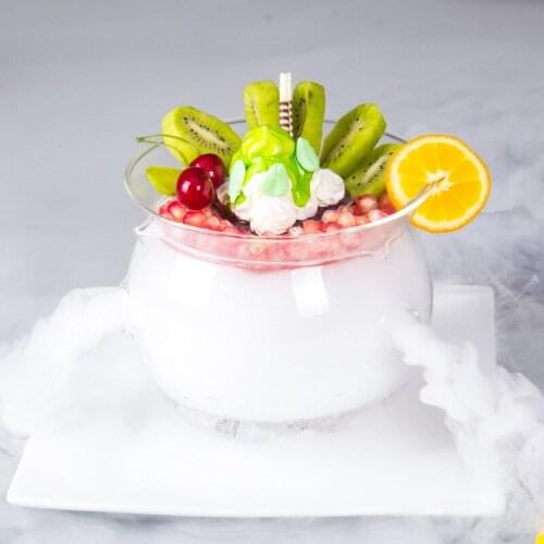 Glass Bowl Transparent Frutero Ice Pot Salad Bowls Miska Creative Ware Container Chinese Hot Pot Food Tray Bar Fruit Dishes 1pcs
