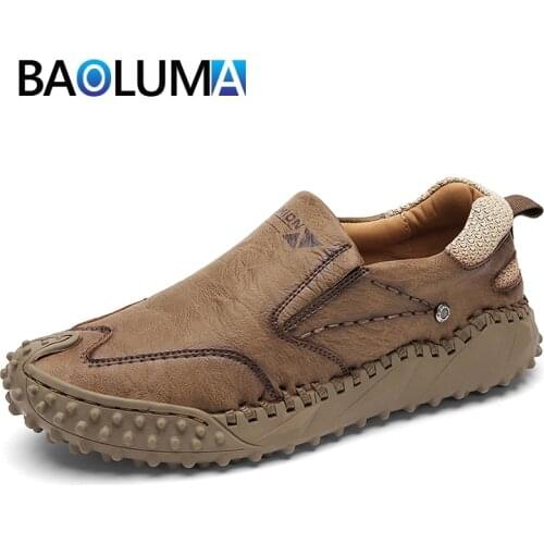 Brand Mens Shoes Genuine Leather Loafers Shoes Handmade Platform Soft Breathable Luxury Men Moccasins Designer Mens Sneakers