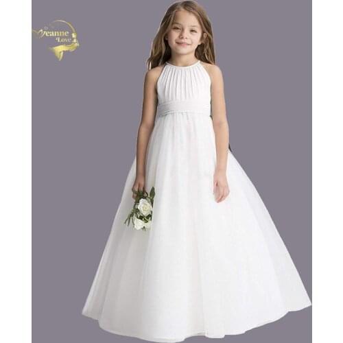 Vintage Pageant Dresses for Girls Long Flower Puffy Prom Dress Wedding Birthday Party Gown Communion Dresses 2 4 6 8 10 12Year