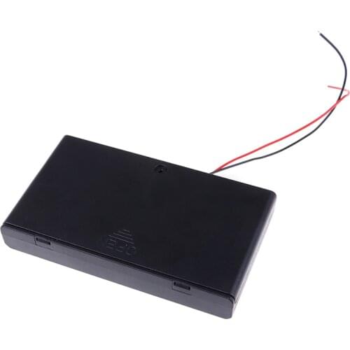 On/off 8x1.5V 12V 8AA 2A Battery Case Storage Box 8 AA Battery Holder With Switch Wire Leads Diy 8 Slot AA 8XAA 8 X AA
