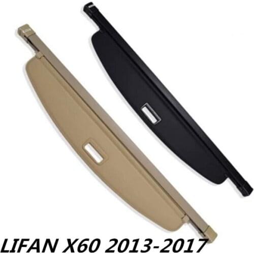 High Quality Car Rear Trunk Security Shield Cargo Cover For 13-17 LIFAN X60 2013 2014 2015 2016 2017 ( black, beige)