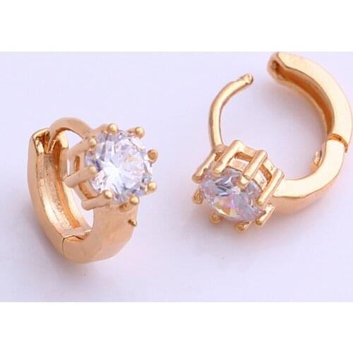 Fansheng Brand New Hot Fashion Zirconia Round Earrings Ladies