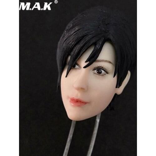 1/6 Scale Beauty Ada Wong Female Pale Skin Head Caving with Hard Hair Model for 12" Phicen Action Figure Body Accessory