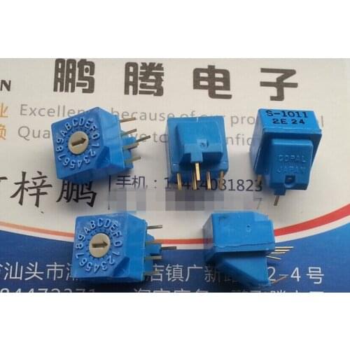 1PCS Imported Japanese COPAL S-1011 0-F/16 bit rotary coding dial code switch side adjustment positive code 4:1