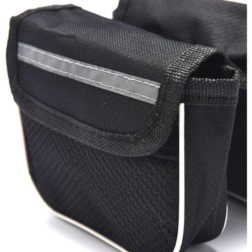1 Pc NEW Cycling Bike Bicycle Frame Pannier Front Tube Double-Saddle Bags