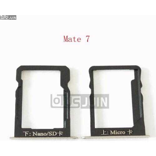 10set New Nano SIM Card Tray Micro SD Card Holder Slot Adapter Parts For Huawei Mate 7