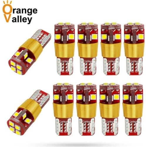 10PCS Hot Products T10 LED 194 501 W5W 12 SMD 3030 Canbus Error Free Car Auto Clearance Wedge Interior Lights DC 12V/24V