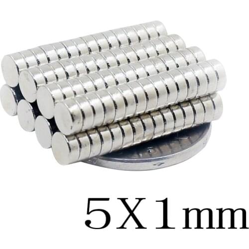 100/200/300pcs 5x1mm Rare Earth Magnets Diameter 5x1 mm Small Round Magnets N35 5mmx1mm Fridge Permanent Neodymium Magnets 5*1mn