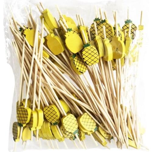 100PCS Disposable Bamboo Skewers Set Fruit Sticks Grill Skewers Kitchen Special Tools Accessories Supplies