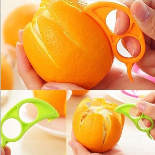 5pcs Two Finger Type Open Orange Peel Kitchen Tools Parer Orange Convenient And Safe Random Color Kitchen Accessories Hot