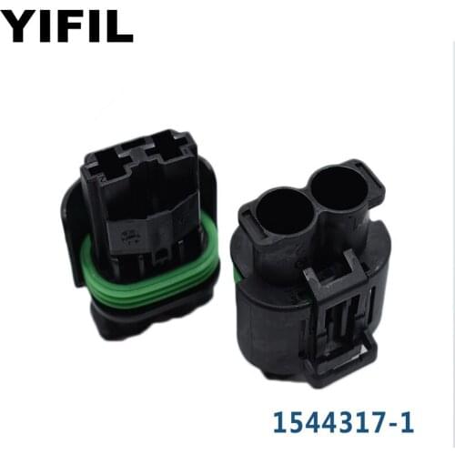 5pcs/lot Tyco Amp 2 Pin Female Waterproof Sealed Plug Map Sensor Connector For Peugeot 307 308 Citroen C4L 1544317-1 1544678-2