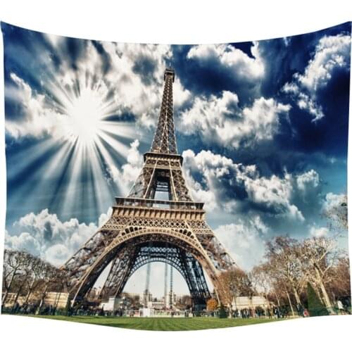 Paris Tower Home Decor Wall Tapestries Art Paris Landmark City Of Night View Modern fFashion Tapestry Wall Hanging Beach Towel