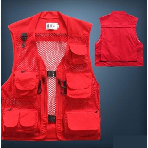 Adults Quick Dry Multi-pocket Photography Vest Men Women Advertising Fishing Mountaineering Hiking Camping Climbing Vest Clothes
